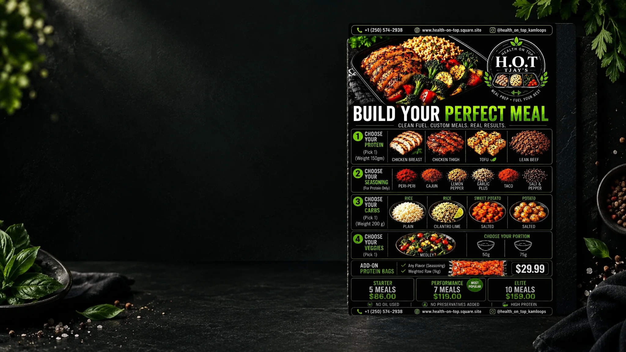 Health On Top Culinary Menu Showcase
